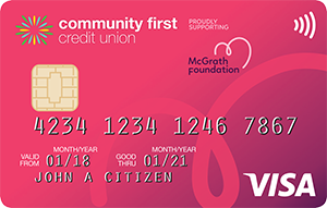 Community First Low Rate Pink Visa Credit Card