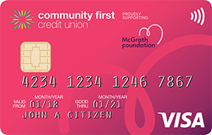 Community First Low Rate Pink Visa Credit Card