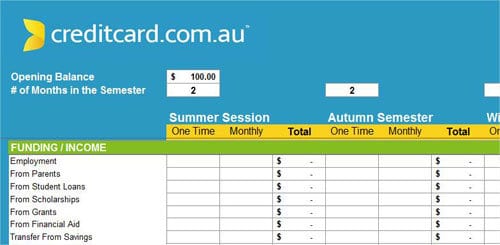 student budget planner